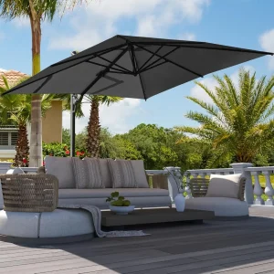 Commercial-Grade 10x10 Patio Umbrella - Aluminum Cantilever with Full Rotation