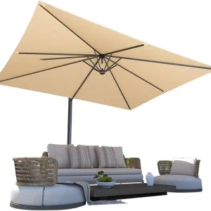 Luxury 10' X 10' Cantilever Patio Umbrella, 360°Rotation,Large Rectangular Cantilever Patio Umbrellas, Heavy Duty Aluminum Off-S